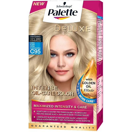 Schwarzkopf Palette Deluxe Intense Oil Care Color farba na vlasy C95 Super Blond