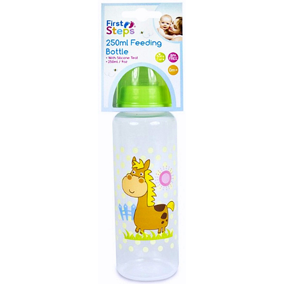 First Steps Farma 0+ dojčenská fľaša Koník 250 ml
