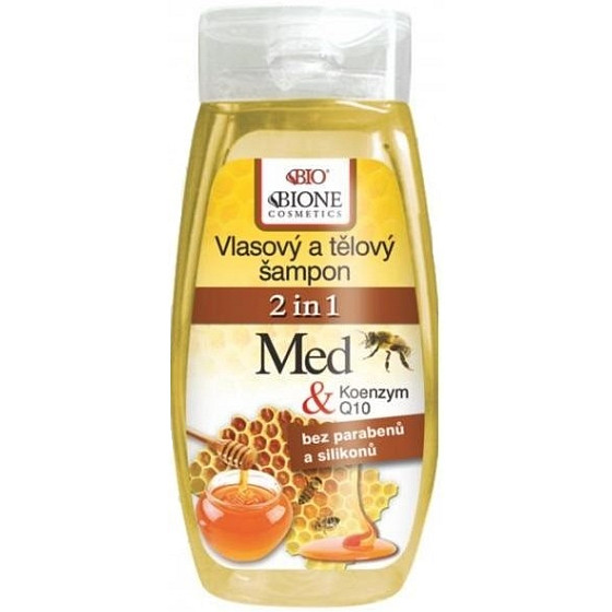 Bione Cosmetics Med & Koenzým Q10 2v1 vlasový, telový šampón pre všetky typy pokožky a vlasov 250 ml
