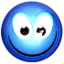 Nekupto Magnet Emoji Smiech Smajlík koliesko modré pusa 4 cm