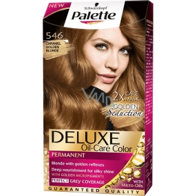 Schwarzkopf Palette Deluxe farba na vlasy 546 Karamelovo zlatá blond 115 ml