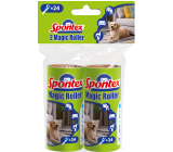 Spontex Kotúč na textil náhradný 10 m x 2 kusy čistiaci valček lepiaci odstráni prach, nite, chlpy a vlasy