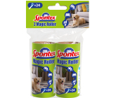 Spontex Kotúč na textil náhradný 10 m x 2 kusy čistiaci valček lepiaci odstráni prach, nite, chlpy a vlasy