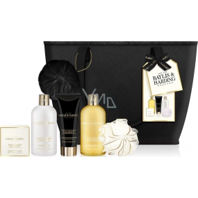 Baylis & Harding Sladká mandarínka a Grapefruit kúpeľové mlieko 300 ml + umývací gél 300 ml + toaletné mydlo 150 g + telové mlieko 130 ml + žinka + kabelka, kozmetická sada