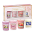 Yankee Candle Mothers Day - Deň matiek Floral Candy - Torta s kvetmi + Blush Bouquet - Ružová kytica + Sun Drenched Apricot Rose - vyšúchaný marhuľová ruža + Midnight Jasmine - Polnočná jazmín votívny sviečka 4 x 49 g, darčeková sada