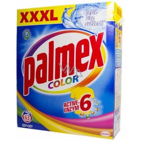 Palmex Active-Enzým 6 Color prášok na pranie farebnej bielizne 63 dávok 4,1 kg Box