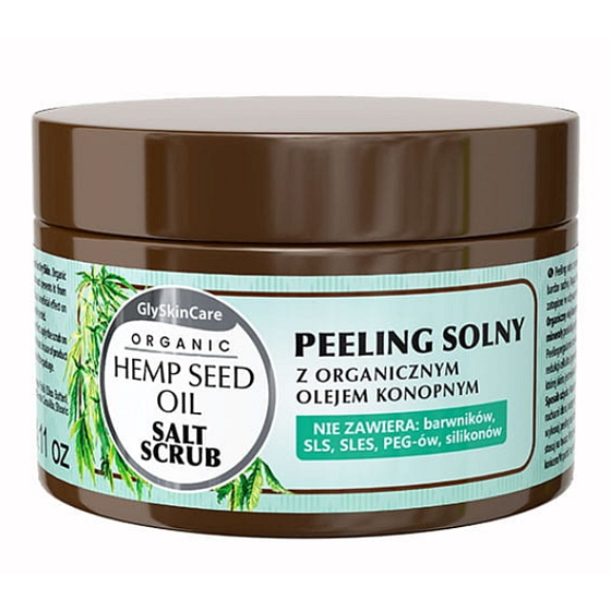 Biotter GlySkinCare Organický konopný olej soľný peeling pre suchú pokožku 400 ml