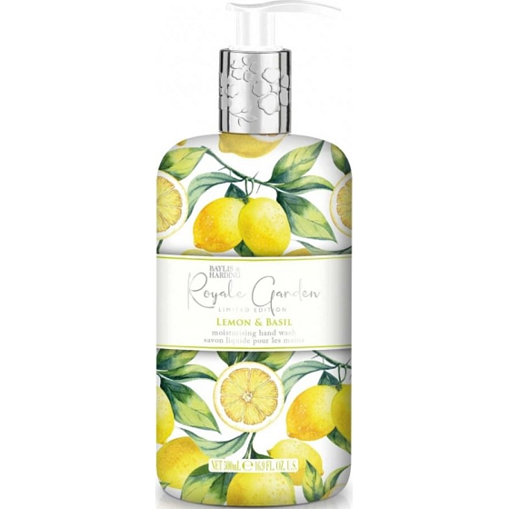 Baylis & Harding Citrón a Bazalka tekuté mydlo na ruky dávkovač 500 ml
