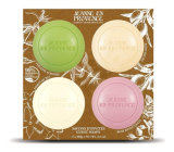 Jeanne en Provence olivové toaletné mydlo 100 g + jazmínové toaletné mydlo 100 g + verbenové toaletné mydlo 100 g + ružové toaletné mydlo 100 g, kozmetická sada