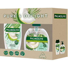 Palmolive Pure & Delight Coconut sprchový gél 250 ml + tekuté mydlo 300 ml, kozmetická sada