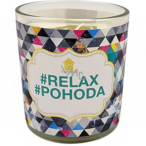 Nekupto Cosy home Relax, darčeková sviečka s vôňou pohody v skle 9 x 9,5 cm