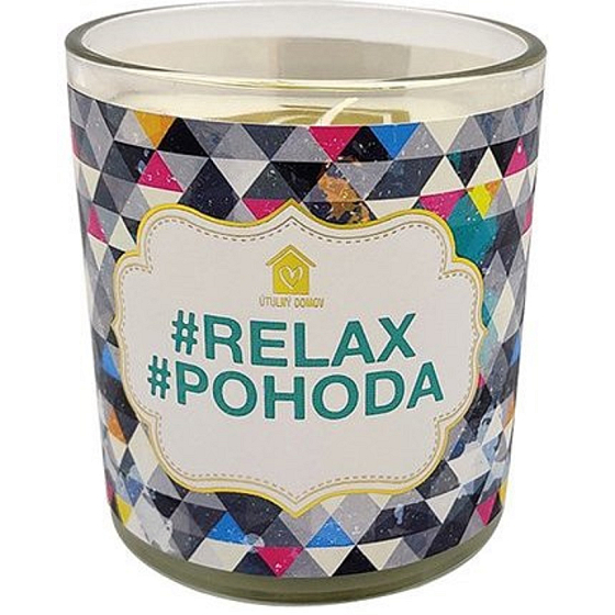 Nekupto Cosy home Relax, darčeková sviečka s vôňou pohody v skle 9 x 9,5 cm