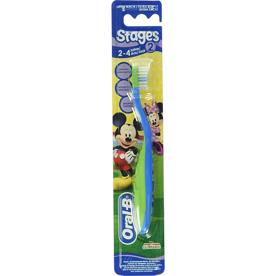 Oral-B Stages Mickey Mouse 2 extra jemný zubná kefka pre deti 2-4 roky