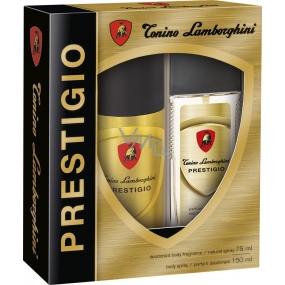 Tonino Lamborghini Prestigio parfumovaný deodorant sklo pre mužov 75 ml + dezodorant sprej 150 ml, kozmetická sada