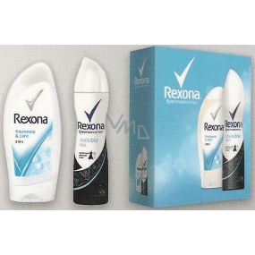 Rexona FW Invisible Aqua Freshness & Care sprchový gél 250 ml + Invisible Aqua dezodorant sprej pre ženy 150 ml, kozmetická sada