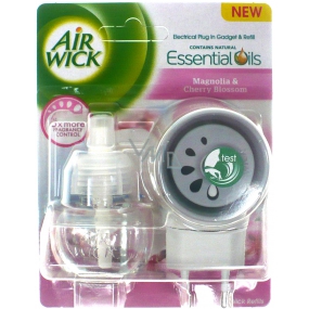 Air Wick Magnolie & Čerešňa elektrický osviežovač vzduchu komplet 19 ml