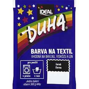 Ideal Dúha čierna, farba na textil na bavlnu, viskózu a ľan, na 300 g látky, 15 g