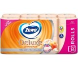 Zewa Deluxe Aqua Tube Cashmere Peach parfumovaný 3 vrstvový 150 útržkov 16 kusov, rolička, ktorú môžete spláchnuť