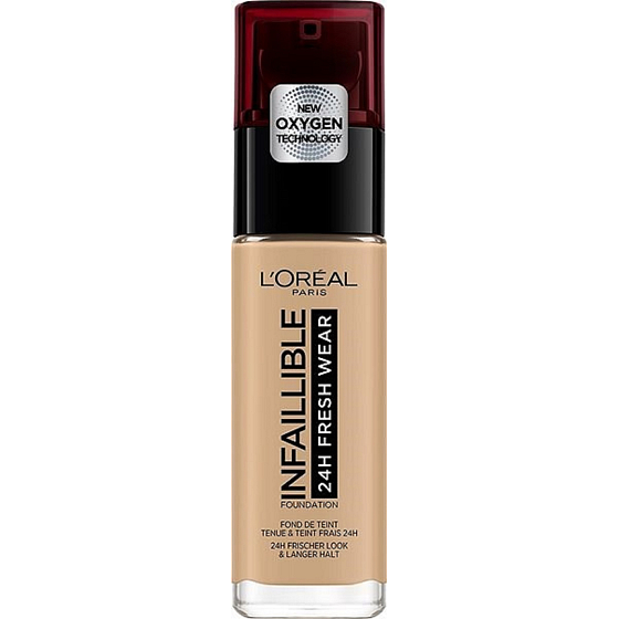 Loreal Paris Infallible 24H Fresh Wear Foundation make-up zakrýva nedokonalosti, neotiera sa, nevysušuje pleť 140 Beige 30 ml