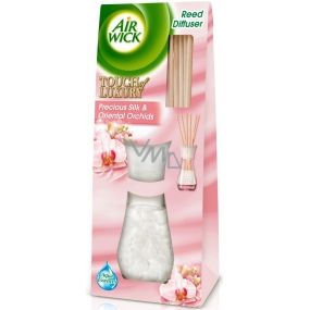 Air Wick Reed Diffuser Precious Silk & Oriental Orchids - Vzácne hodváb a orchidey z orientu vonné tyčinky osviežovač vzduchu 30 ml