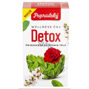 Popradský wellness čaj - Detox prirodzené očistenie tela 27 g, 18 pyramídových vrecúšok