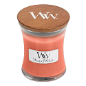 Woodwick Tamarind & Stonefruit - Tamarind a kôstkovice vonná sviečka s dreveným knôtom a viečkom sklo malá 85 g