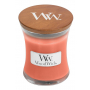 Woodwick Tamarind & Stonefruit - Tamarind a kôstkovice vonná sviečka s dreveným knôtom a viečkom sklo malá 85 g