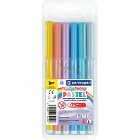 Centropen Colour World Pastel popisovače pastelové vyprateľné 1 mm 6 farieb