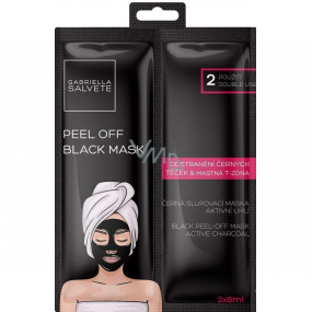 Gabriella salva Black Peel Off čierna zlupovaciu pleťová maska s aktívnym uhlím 2 x 8 ml