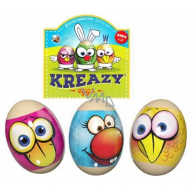 Krea Kreazy Eggs zmršťovacia fólia na vajcia s bláznivými motívmi 10 kusov + 10 stojanov