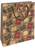 Nekupto Darčeková papierová taška 23 x 18 x 10 cm Vianočné darčeky