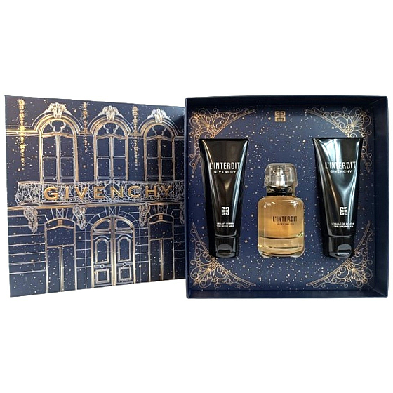 Givenchy L´Interdit parfémovaná voda pre ženy 50 ml + telové mlieko 75 ml + sprchový gél 75 ml, darčeková sada