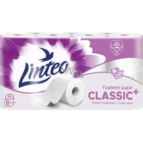 Linteo toaletný papier 2vrstvový, 8 rolí, 17 m rola