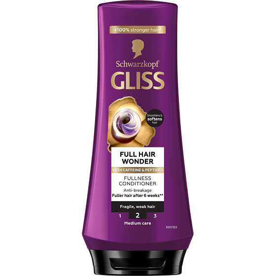 Gliss kondicionér Full Hair Wonder s kofeinem pre krehké, slabé vlasy 200ml