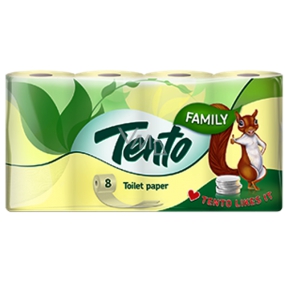 Tento Zelený toaletný papier 2 vrstvový 160 útržkov 8 kusov