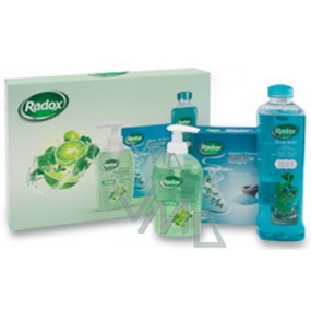 Radox Upokojujúci tekuté mydlo 300 ml + soľ 400 g + pena 500 ml, kozmetická sada