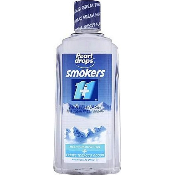 Pearl Drops Smokers ústna voda s dvojitým účinkom pre fajčiarov 400 ml