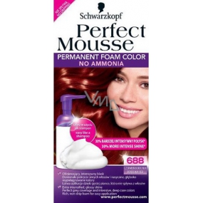 Perfect Mousse Inovatívna farbiaca pena na vlasy 688 Červená bordó