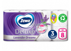 Zewa Deluxe Aqua Tube Lavender Dreams Parfumovaný toaletný papier 150 útržkov 3-vrstvový 8 ks, splachovací