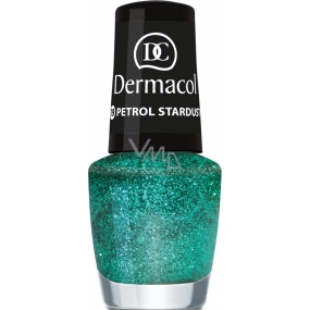 Dermacol Nail Polish with Effect Glitter Touch lak na nechty s efektom 19 Petrol Stardust 5 ml