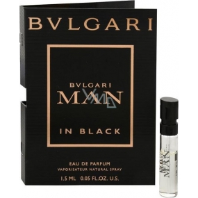 Bvlgari Man In Black toaletná voda 1,5 ml s rozprašovačom, vialka