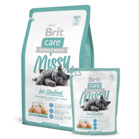 Brit Care Missy Sterilised Kuře + ryža pre sterilizované mačky 7 kg, hypoalergénne kompletné krmivo