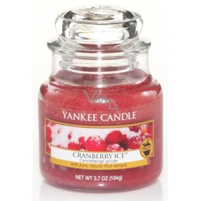 Yankee Candle Cranberry Ice - Brusnice na ľade vonná sviečka Classic malá sklo 104 g
