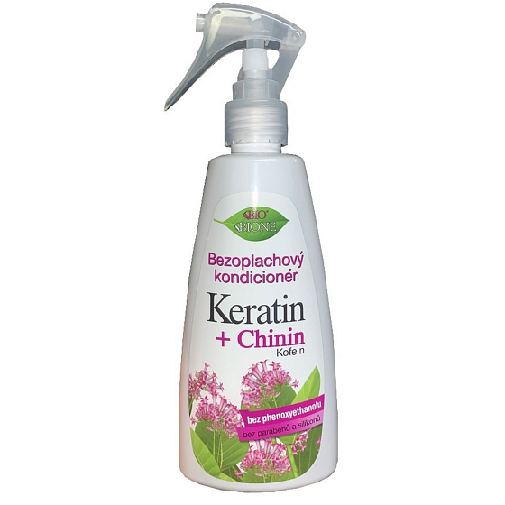 Bione Cosmetics Keratín & Chinín bezoplachový kondicionér pre všetky typy vlasov 260 ml