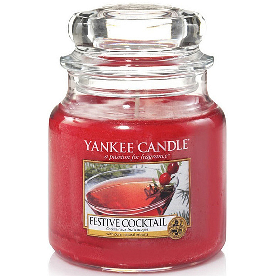 Yankee Candle Festive Cocktail - Sviatočné koktail vonná sviečka Classic strednej sklo 411 g