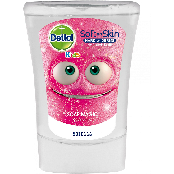 Dettol Kids Kamilka Mydlový kúzelník tekuté mydlo do bezdotykového dávkovače mydla náhradná náplň 250 ml