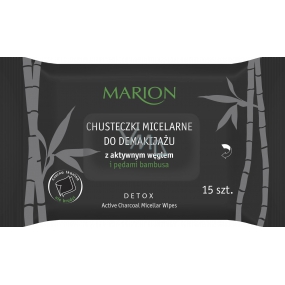 Marion Detox Active Charcoal micelárny vlhčené odličovacie obrúsky 15 kusov