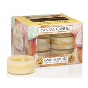 Yankee Candle Vanilla Cupcake - Vanilkový košíček vonná čajová sviečka 12 x 9,8 g