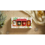 Yankee Candle Magical Christmas Morning Singing Carols - Spievanie kolied + Holiday Hearth - Sviatočné krb + Surprise Snowfall - Snehové prekvapenie + Vanilla French Toast - Francúzsky vanilkový toast vonná sviečka votívny 4 x 49 g, vianočné darčeková sada