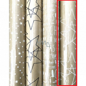 Zöwie Darčekový baliaci papier 70 x 150 cm Vianočné žiarivé momenty prírodné biele hviezdy